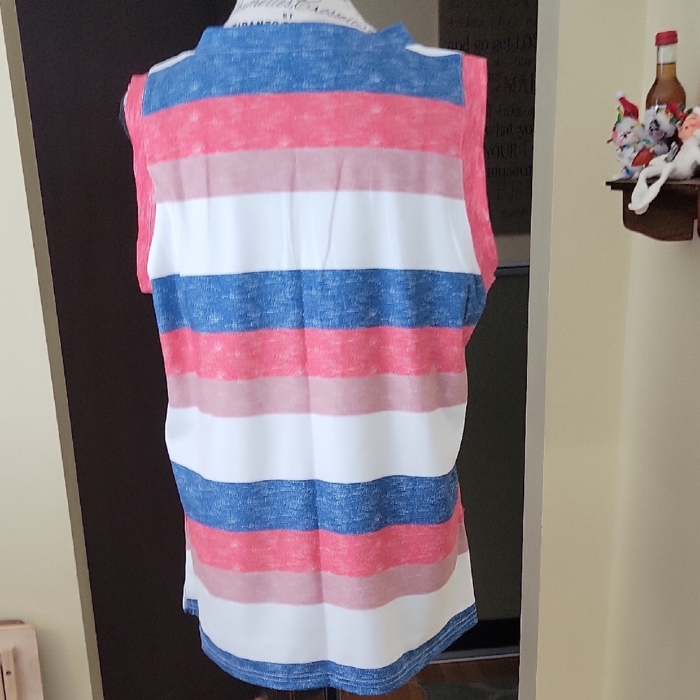 Colorful Striped V-Neck Tank Top - Picture 6 of 6